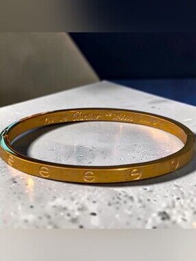 Small Gold Faux Screw Bracelet